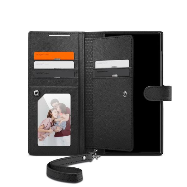 Spigen Wallet S Plus, black zaštitna futrola za telefon - Samsung Galaxy S24 Ultra (ACS07308) - Slika 3
