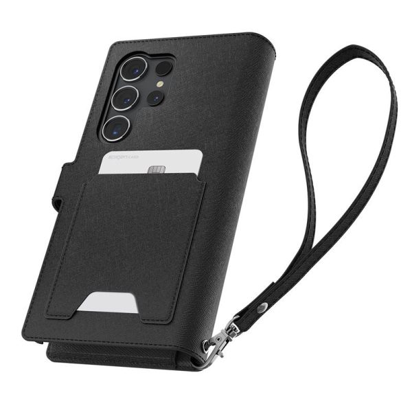 Spigen Wallet S Plus, black zaštitna futrola za telefon - Samsung Galaxy S24 Ultra (ACS07308) - Slika 5