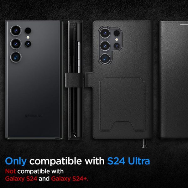 Spigen Wallet S Plus, black zaštitna futrola za telefon - Samsung Galaxy S24 Ultra (ACS07308) - Slika 6
