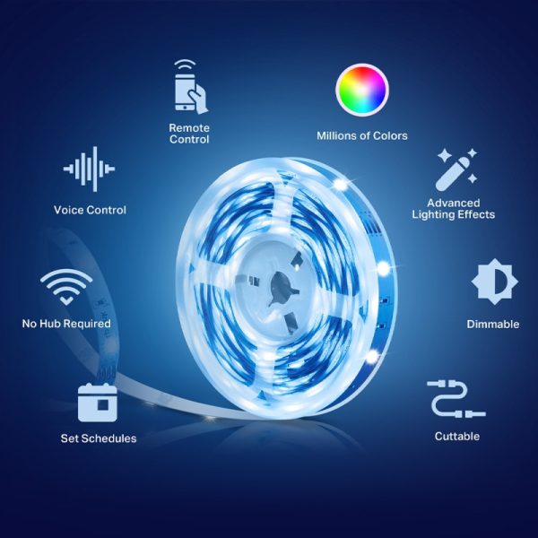 TP-Link Tapo L900-5 Smart Wi-Fi Light Strip, 5m, 13.5 W, dimabilna, glasovna kontrola, multicolor - Slika 2
