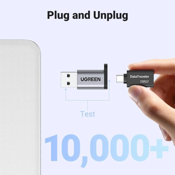 UGREEN adapter USB 3.1 C (Ž) na USB-A 3.0 (M), sivi - Slika 6