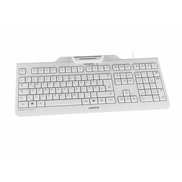 Cherry KC 1000SC tipkovnica sa čitačem Smart kartica, USB, bijela - Slika 2
