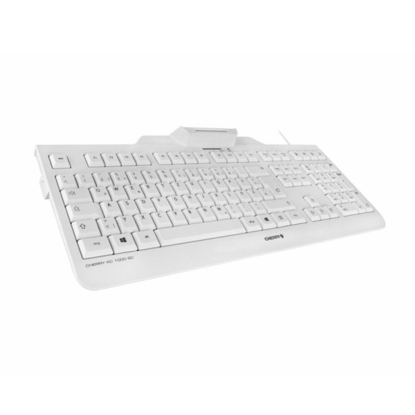 Cherry KC 1000SC tipkovnica sa čitačem Smart kartica, USB, bijela - Slika 3