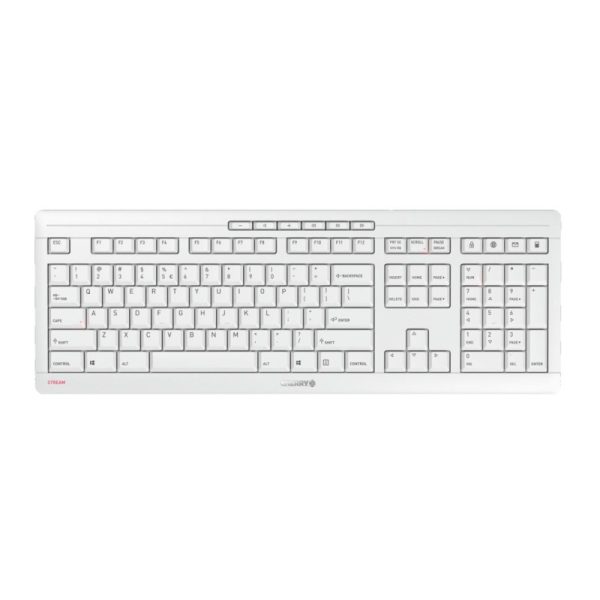 Cherry Stream Desktop tiha bežična tipkovnica + miš, bijela - Slika 2