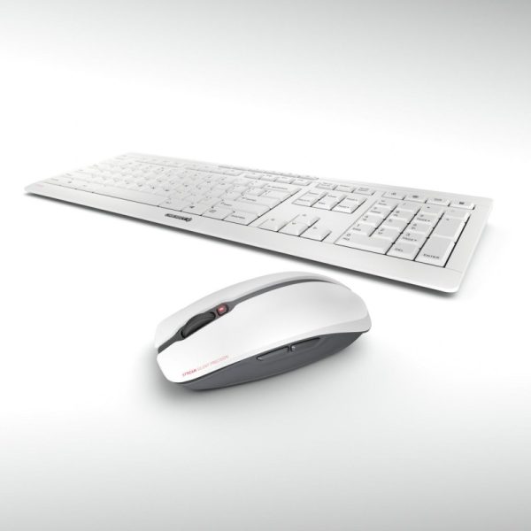 Cherry Stream Desktop tiha bežična tipkovnica + miš, bijela - Slika 8