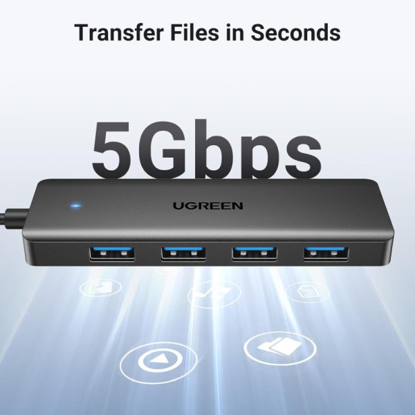UGREEN 4-portni USB-A HUB 4xUSB-A 3.0, sivi - Slika 3