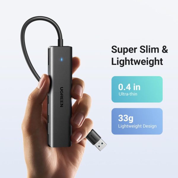 UGREEN 4-portni USB-A HUB 4xUSB-A 3.0, sivi - Slika 6