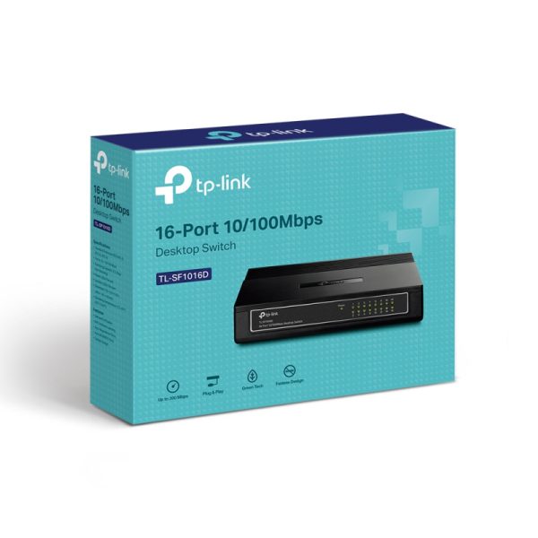 TP-Link 16-port Desktop preklopnik (Switch), 16×10/100M RJ45 ports, plastično kućište - Slika 4