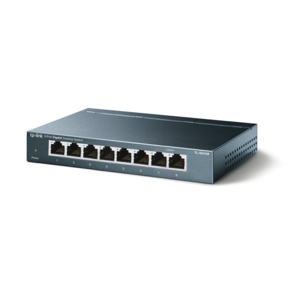 TP-Link 8-port Gigabit Desktop preklopnik (Switch), 8×10/100/1000M RJ45 ports, metalno kućište - Slika 2