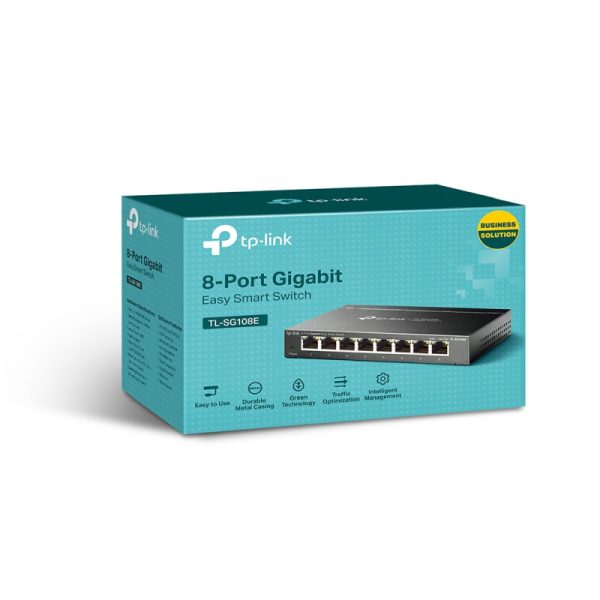 TP-Link 8-port Gigabit Easy Smart preklopnik (Switch), 8×10/100/1000M RJ45 ports, metalno kućište - Slika 8