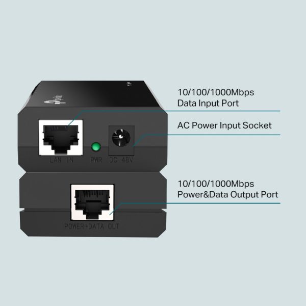TP-Link PoE Injector adapter, IEEE 802.3af compliant, plastično kućište - Slika 2