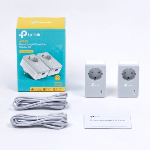 TP-Link AV600 Powerline mrežni adapter, 600Mbps, 1× mrežni ulaz, dodatna strujna utičnica, HomePlug AV (duplo pakiranje) - Slika 4