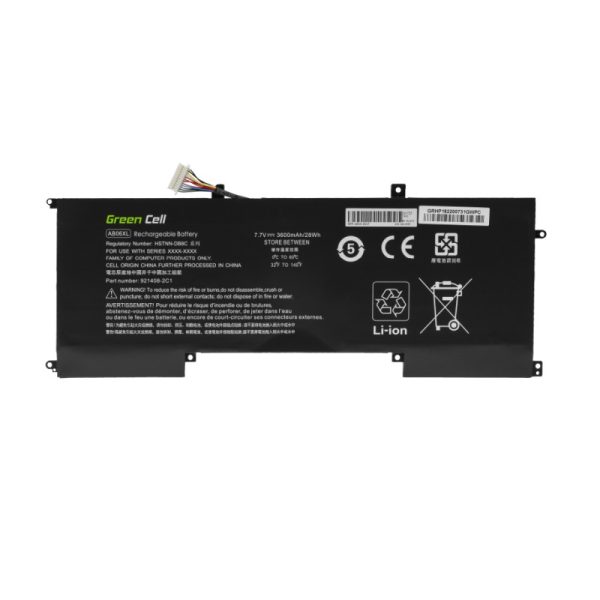 Green Cell (HP182) baterija 3600mAh, 7.7V AB06XL za HP Envy 13-AD102NW 13-AD015NW 13-AD008NW 13-AD100NW 13-AD101NW - Slika 4
