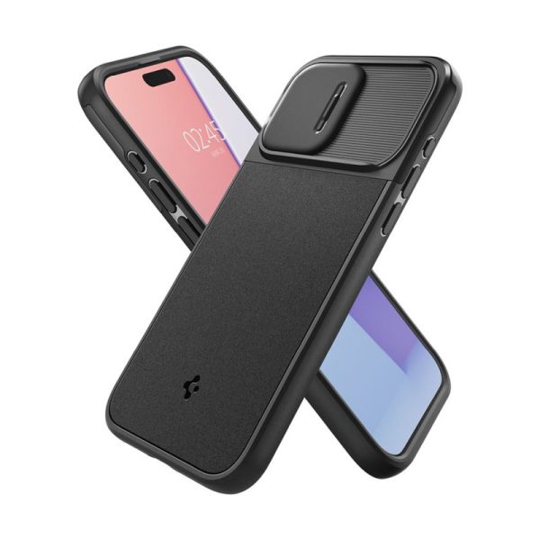 Spigen Optik Armor MagSafe, black - iPhone 15 Pro (ACS07184) - Slika 5