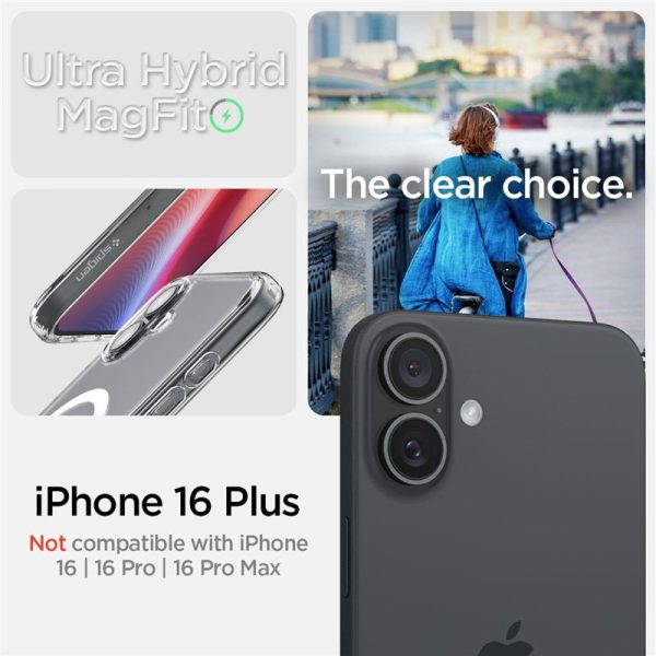 Spigen Ultra Hybrid MagSafe, white - iPhone 16 Plus (ACS08075) - Slika 6
