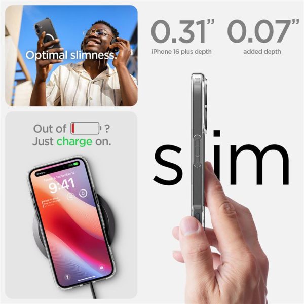 Spigen Ultra Hybrid MagSafe, white - iPhone 16 Plus (ACS08075) - Slika 11