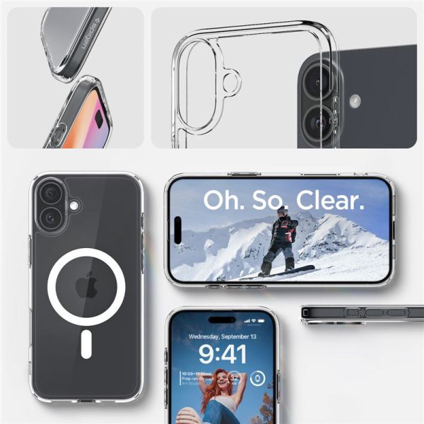 Spigen Ultra Hybrid MagSafe, white - iPhone 16 Plus (ACS08075) - Slika 12