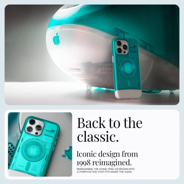 Spigen Classic C1 MagSafe, bondi blue - iPhone 15 Pro (ACS06743) - Slika 4