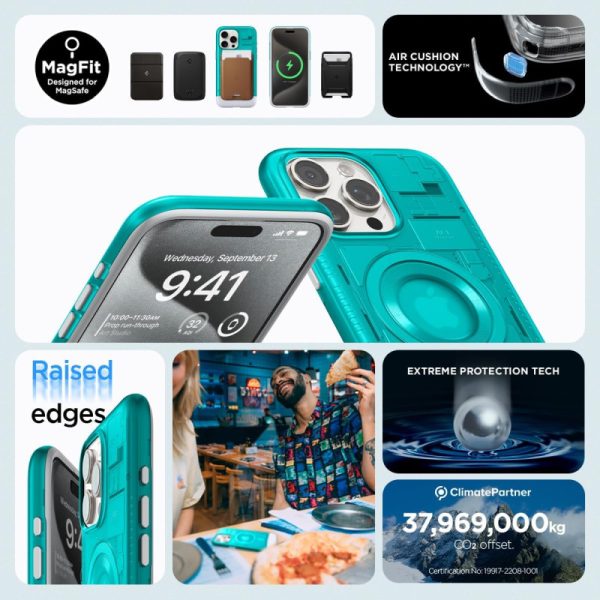 Spigen Classic C1 MagSafe, bondi blue - iPhone 15 Pro (ACS06743) - Slika 8