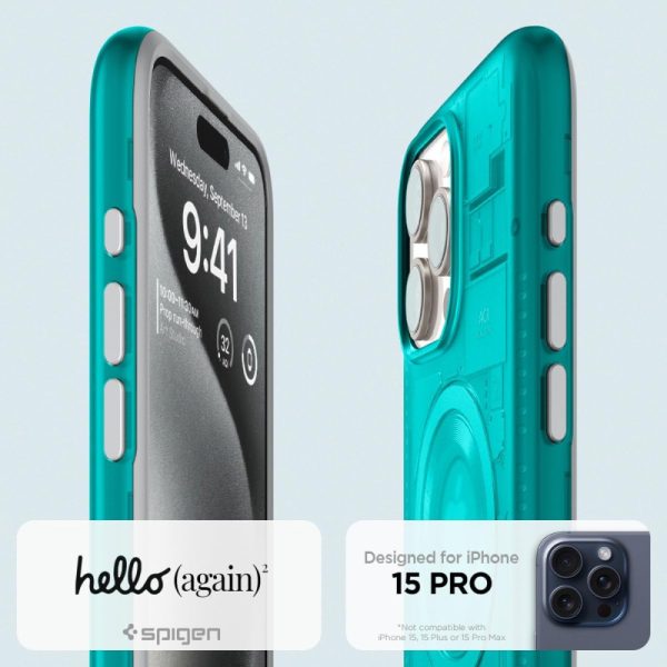 Spigen Classic C1 MagSafe, bondi blue - iPhone 15 Pro (ACS06743) - Slika 9