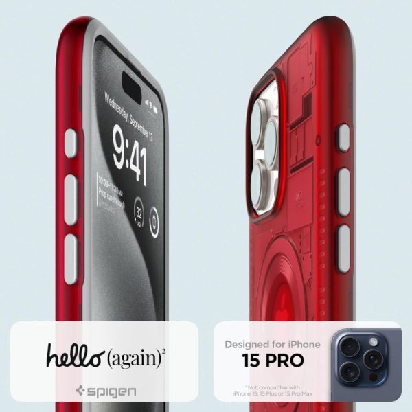 Spigen Classic C1 MagSafe, ruby - iPhone 15 Pro (ACS06744) - Slika 3