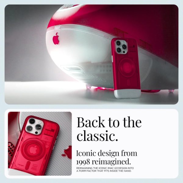 Spigen Classic C1 MagSafe, ruby - iPhone 15 Pro (ACS06744) - Slika 4