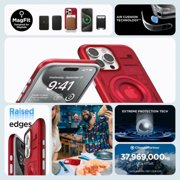 Spigen Classic C1 MagSafe, ruby - iPhone 15 Pro (ACS06744) - Slika 9