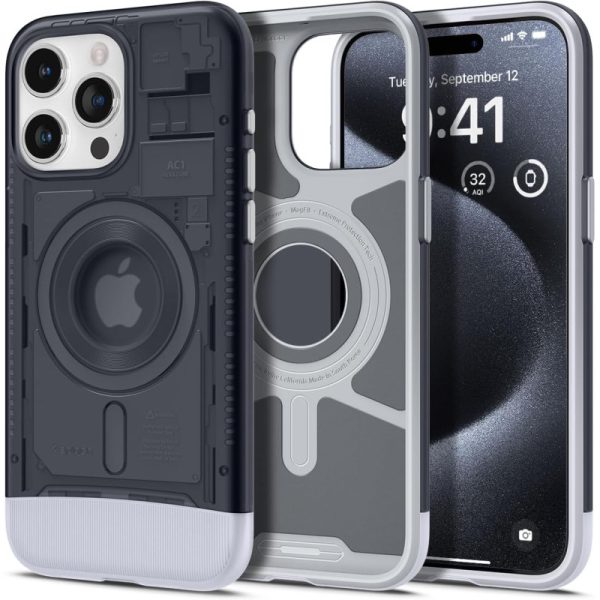 Spigen Classic C1 MagSafe, graphite - iPhone 15 Pro (ACS06742) - Slika 2