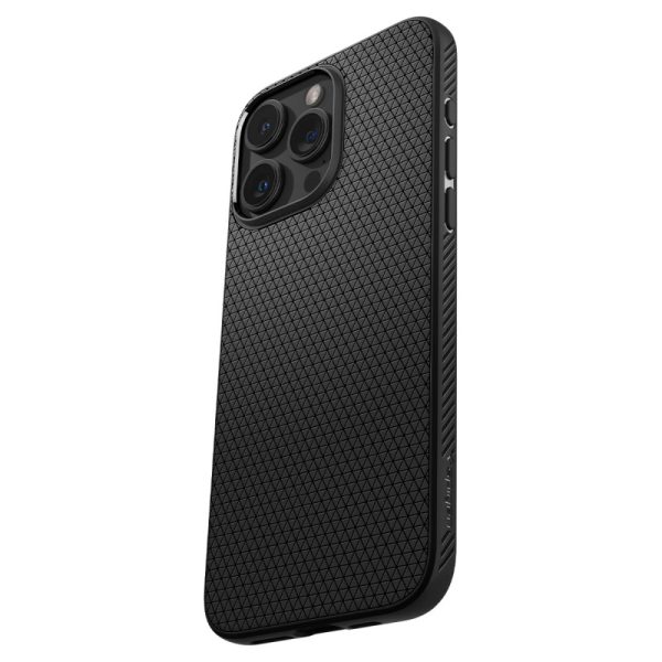 Spigen Liquid Air, zaštitna maska za telefon, mat crna - iPhone 15 Pro Max (ACS06562) - Slika 2