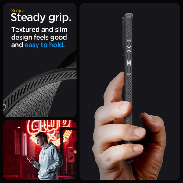 Spigen Liquid Air, zaštitna maska za telefon, mat crna - iPhone 15 Pro Max (ACS06562) - Slika 4