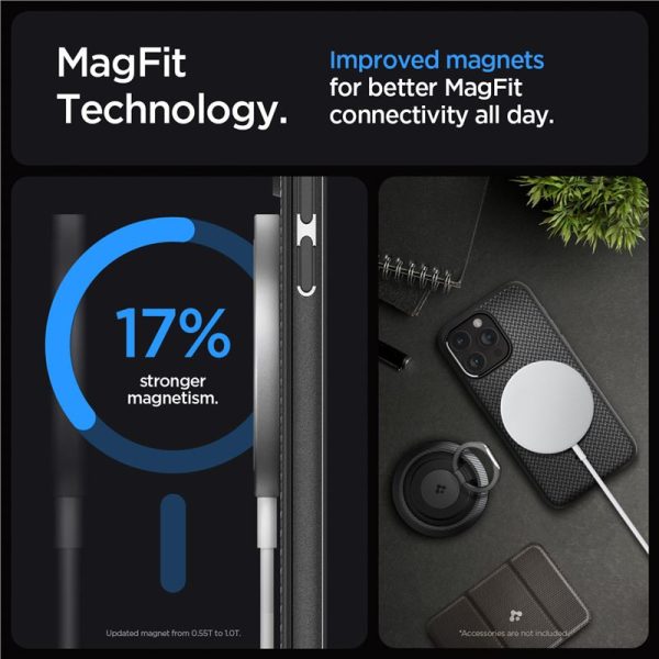 Spigen Mag Armor MagSafe, zaštitna maska za telefon, mat crna - iPhone 15 Pro (ACS06736) - Slika 7