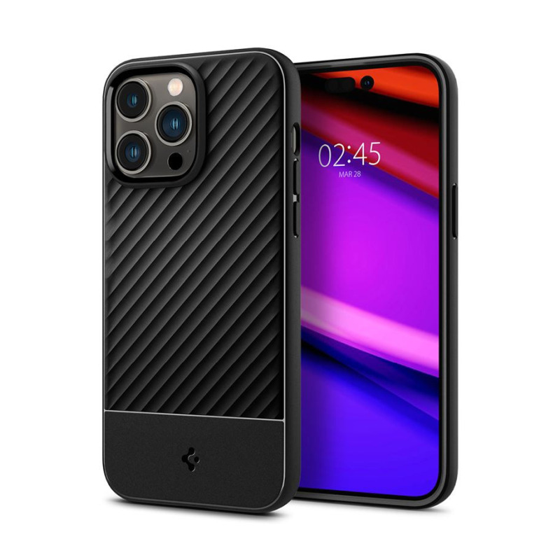 Spigen Core Armor, zaštitna maska za telefon, mat crna - iPhone 14 Pro (ACS04661)