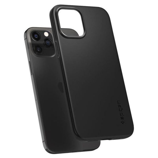 Spigen Thin Fit, zaštitna maska za telefon, crna - iPhone 12/Pro - Slika 3