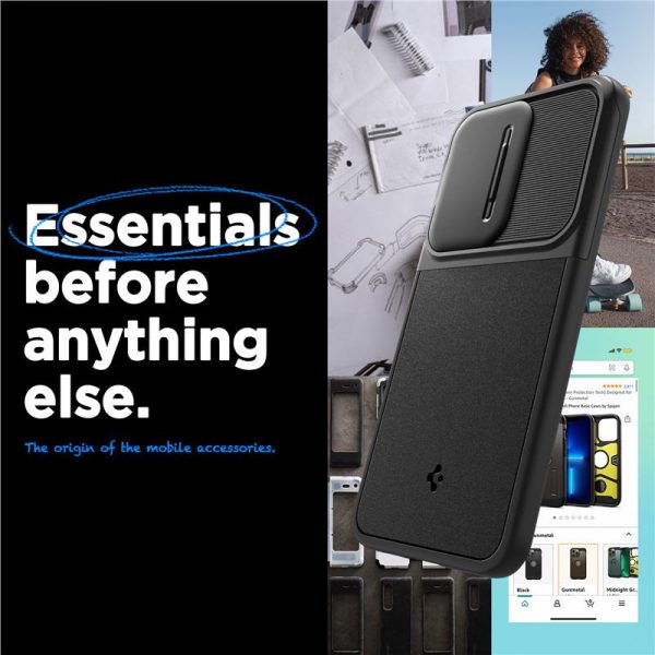 Spigen Optik Armor, crni - Samsung Galaxy A55 (ACS07535) - Slika 4