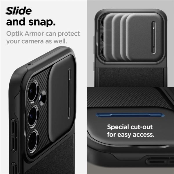 Spigen Optik Armor, crni - Samsung Galaxy A55 (ACS07535) - Slika 6
