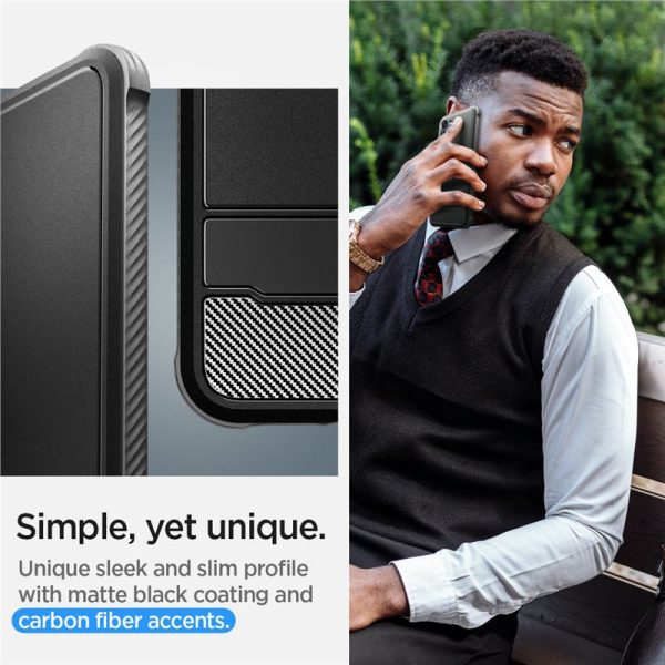 Spigen Rugged Armor, zaštitna maska za telefon, crna - Samsung Galaxy S23+ - Slika 5