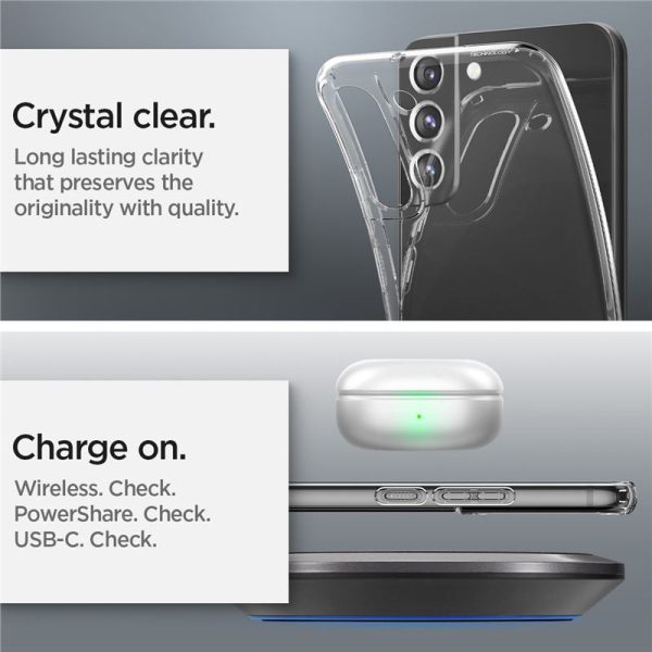 Spigen Liquid Crystal, zaštitna maska za telefon, prozirna - Samsung Galaxy S22 - Slika 5
