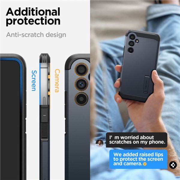Spigen Tough Armor, zaštitna maska za telefon, metal slate - Samsung Galaxy A54 5G (ACS05884) - Slika 5