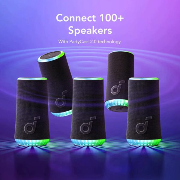 Anker Soundcore GLOW prijenosni BT5.3 zvučnik, 30W, IP67, 18h reprodukcije, crni (A3166G11) - Slika 5