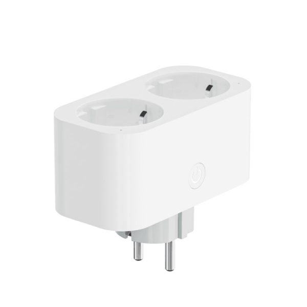 WOOX WiFi Smart dupla utičnica, 16A/3680W, WooxHome app, glasovna kontrola - Alexa & Google Assistant, Wi-Fi kontrola (R6153) - Slika 2