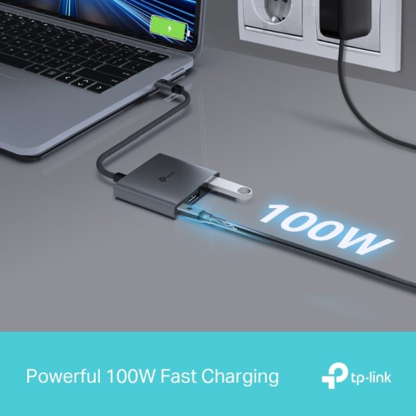 TP-Link 3-portni USB-C HUB 1xUSB-A, 1xUSB-C PD, 1x HDMI 4K 60Hz, crni - Slika 6