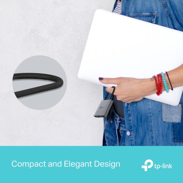 TP-Link 3-portni USB-C HUB 1xUSB-A, 1xUSB-C PD, 1x HDMI 4K 60Hz, crni - Slika 8