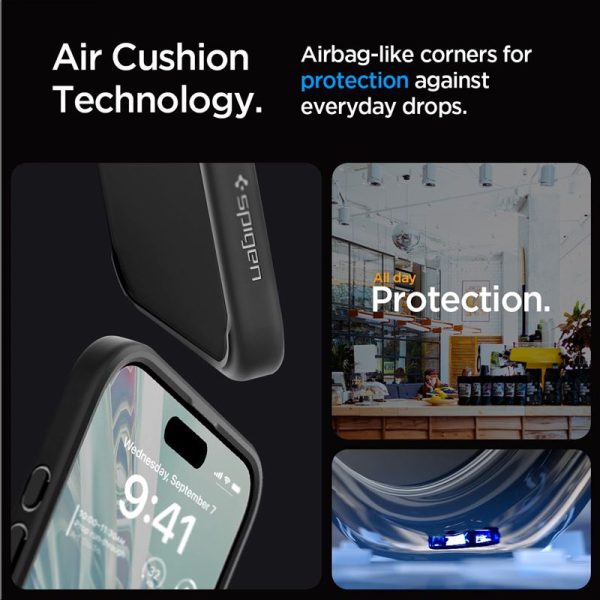 Spigen Crystal Hybrid, matte black - iPhone 15 Pro Max (ACS06449) - Slika 6