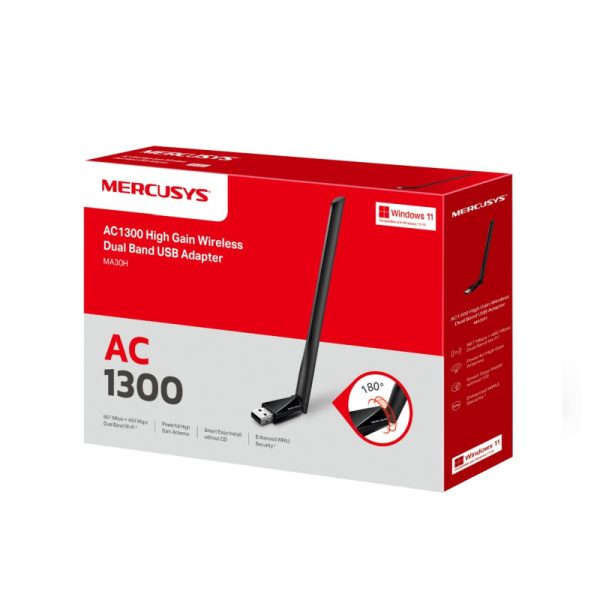 Mercusys AC1300 High Gain Wireless Dual Band USB Adapter - Slika 7