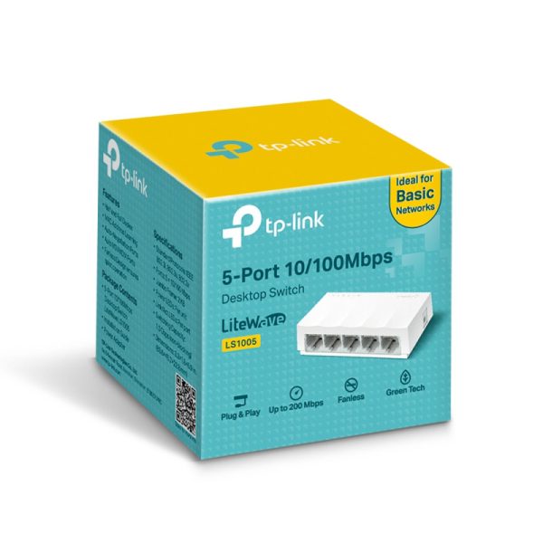 TP Link LS1005 5-Port 10/100Mbps Desktop Network preklopnik (Switch), 802.3X Flow Control, vanjsko napajanje - Slika 6