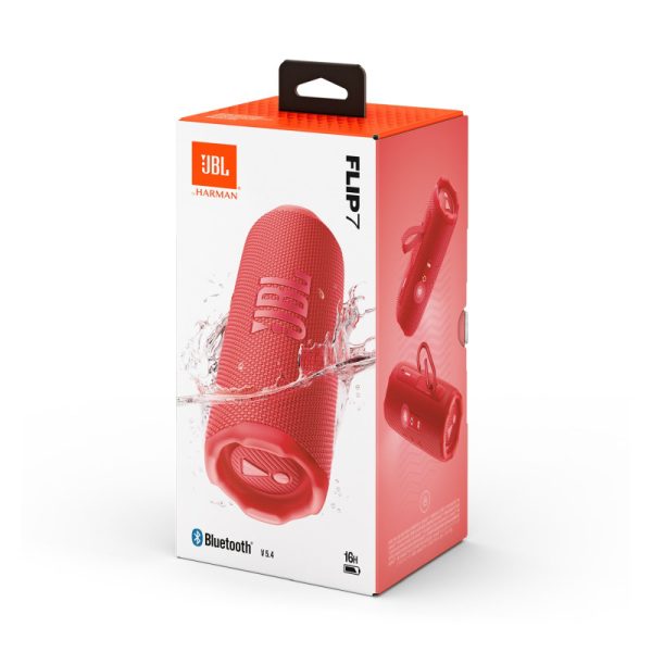 JBL Flip 7 prijenosni zvučnik BT5.4, vodootporan IP68 do 16h slušanja, AI Sound Boost, 45W, Auracast, crveni - Slika 7