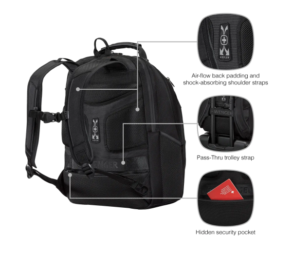 Wenger ruksak (poslovni) Legacy Black Series za prijenosnike do 16", crni - Slika 4