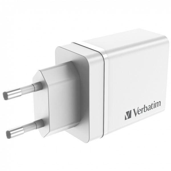 Verbatim zidni punjač 30W, 3×USB-A/1×USB-C, bijeli - Slika 2