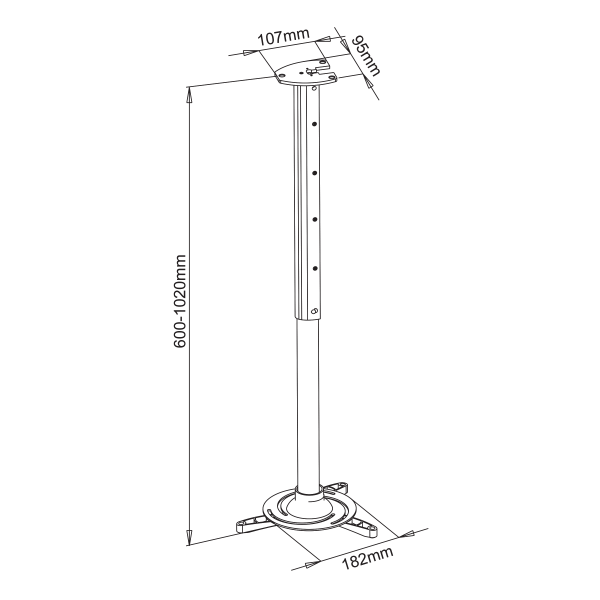 STROPNI STALAK ZA PROJEKTOR SBOX PM-102XL - Slika 2