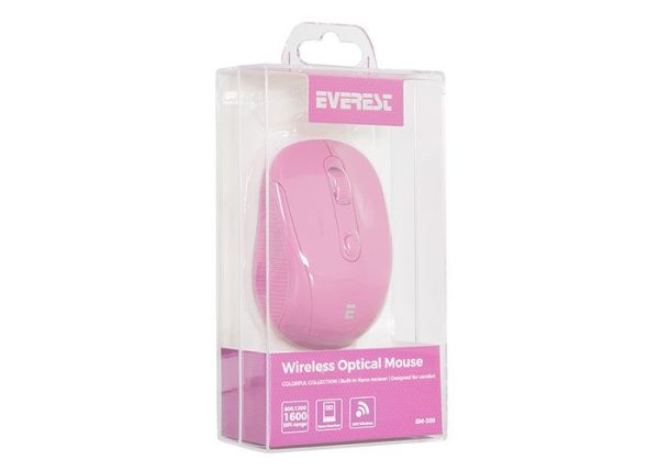 Miš EVEREST SM-300, bežični, 1600 DPI, rozi - Slika 4